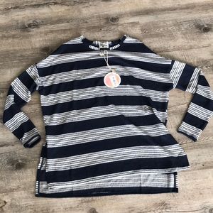 BNWT Show Me Your Mumu navy striped Sweater Sz M